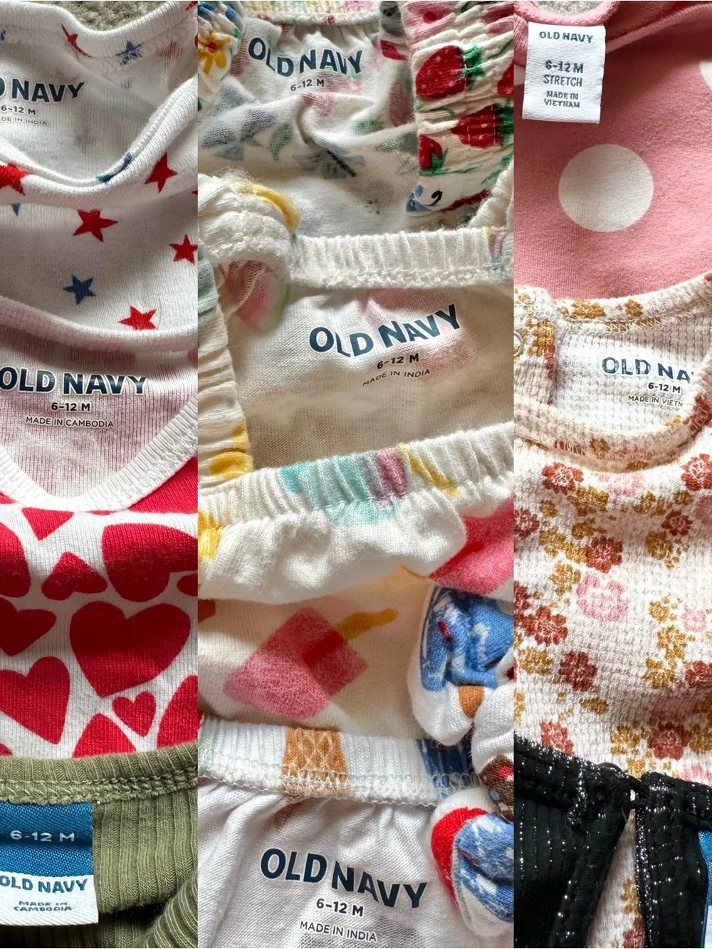 Old Navy 9 piece outfit lot size 6-12 months all seasons baby girl